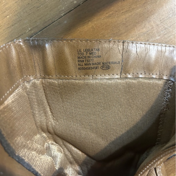 Sonoma Kids Brown Faux Leather Boots with Floral Design - Picture 6 of 6